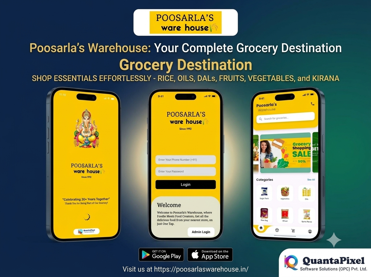 Poosarla's Ware house - Grocery App